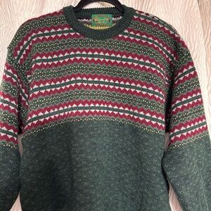 VTG Men’s Fairbanks Clothing Co-British Isles Wool Blend Sweater- Size Medium